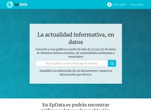 How epdata.es looks like on a tablet such as an iPad.