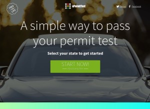 How epermittest.com looks like on a tablet such as an iPad.