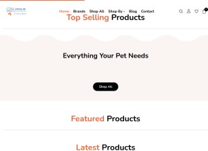 How epets.pk looks like on a tablet such as an iPad.