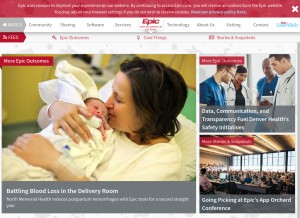 How epichosted.com looks like on a tablet such as an iPad.