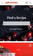 How epicurious.com looks like on a mobile device such as an iPhone.