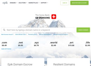 How epik.com looks like on a tablet such as an iPad.