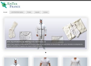 How epitexfrance.com looks like on a tablet such as an iPad.