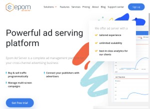 How epom.com looks like on a tablet such as an iPad.