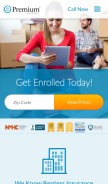How epremiuminsurance.com looks like on a mobile device such as an iPhone.