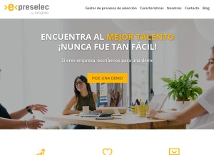 How epreselec.com looks like on a tablet such as an iPad.