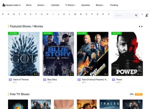 How eprojectfreetv.com looks like on a tablet such as an iPad.