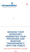How epropertyplus.com looks like on a mobile device such as an iPhone.
