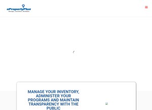 How epropertyplus.com looks like on a tablet such as an iPad.