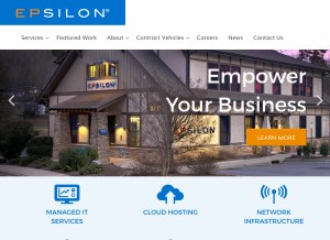 How epsilon-inc.com looks like on a tablet such as an iPad.