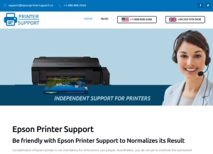 How epsonprintersupport.co looks like on a tablet such as an iPad.