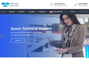 How epsonprintersupportpro.net looks like on a tablet such as an iPad.