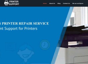 How epsonprintersupportpro.us looks like on a tablet such as an iPad.