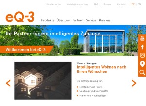 How eq-3.de looks like on a tablet such as an iPad.