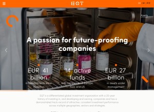 How eqtgroup.com looks like on a tablet such as an iPad.