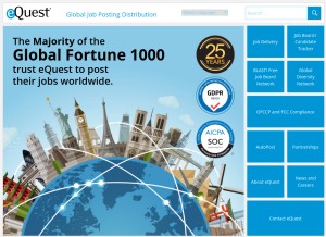 How equest.com looks like on a tablet such as an iPad.