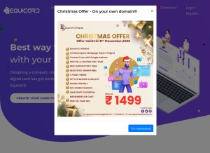 How equicard.in looks like on a tablet such as an iPad.