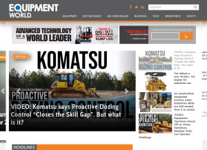 How equipmentworld.com looks like on a tablet such as an iPad.