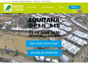 How equitana-openair.com looks like on a tablet such as an iPad.