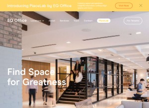 How equityoffice.com looks like on a tablet such as an iPad.