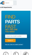 How ereplacementparts.com looks like on a mobile device such as an iPhone.