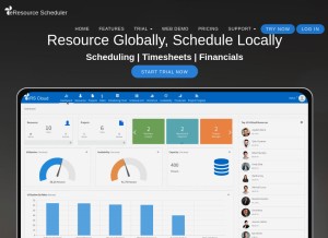 How eresourcescheduler.com looks like on a tablet such as an iPad.