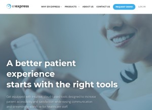 How erexpress.com looks like on a tablet such as an iPad.