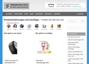 How erfahrungen-tests.com looks like on a tablet such as an iPad.