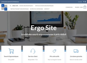 How ergo-site.com looks like on a tablet such as an iPad.