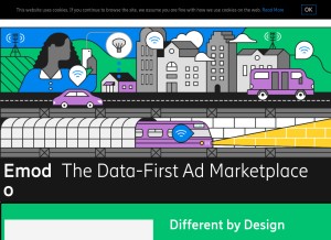 How ericsson-emodo.com looks like on a tablet such as an iPad.