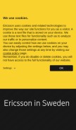 How ericsson.se looks like on a mobile device such as an iPhone.