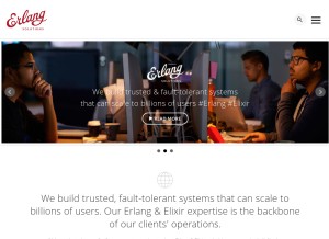 How erlang-solutions.com looks like on a tablet such as an iPad.