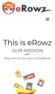 How erowz.com looks like on a mobile device such as an iPhone.