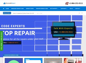 How errorcodeexpert.com looks like on a tablet such as an iPad.
