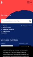How erudit.org looks like on a mobile device such as an iPhone.