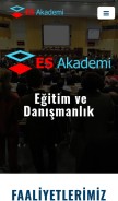 How es-akademi.com looks like on a mobile device such as an iPhone.