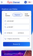 How es.flightschannel.com looks like on a mobile device such as an iPhone.