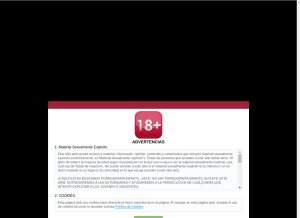How es.sexcam-shows.com looks like on a tablet such as an iPad.