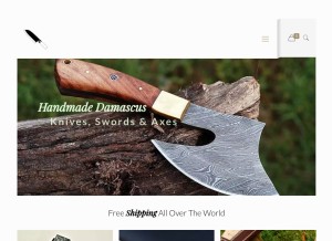 How esaleknives.com looks like on a tablet such as an iPad.