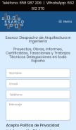 How esarco.es looks like on a mobile device such as an iPhone.