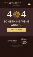 How escapology.com looks like on a mobile device such as an iPhone.