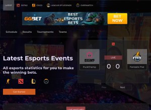 How escores24.com looks like on a tablet such as an iPad.