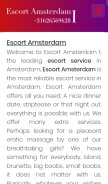 How escortamsterdam1.com looks like on a mobile device such as an iPhone.