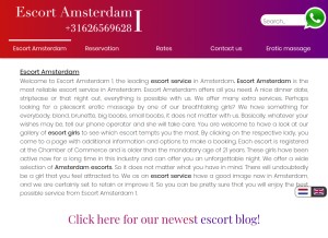 How escortamsterdam1.com looks like on a tablet such as an iPad.
