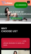 How escortserviceinhyderabad.com looks like on a mobile device such as an iPhone.