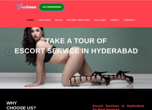 How escortserviceinhyderabad.com looks like on a tablet such as an iPad.