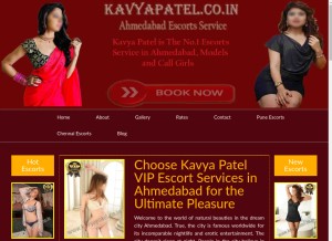 How escortsinahmedabad.com looks like on a tablet such as an iPad.