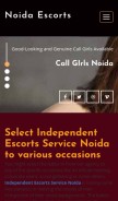 How escortsinnoida.com looks like on a mobile device such as an iPhone.