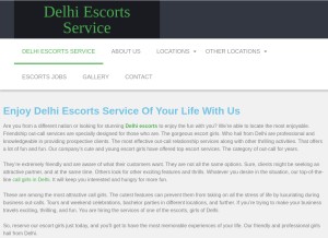 How escortswala.co.in looks like on a tablet such as an iPad.