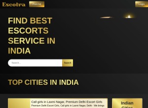 How escotra.com looks like on a tablet such as an iPad.